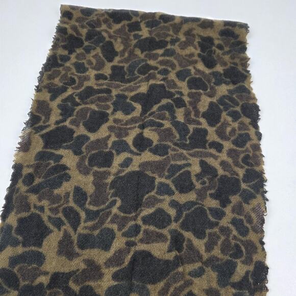 Polo Ralph Lauren Wool Scarf Mens Leopard Print Brown Black Fringe Warm Soft - Picture 5 of 9